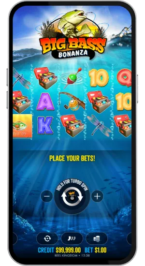 Money fish symbols landing on reels during gameplay
